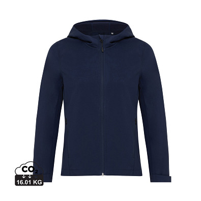 Iqoniq Makalu Damen Softshelljacke aus recyceltem Polyester, navy blau, L