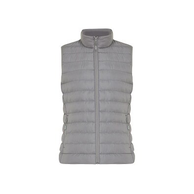 Iqoniq Meru Damen Bodywarmer aus recyceltem Polyester, Silbergrau, M