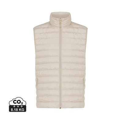 Iqoniq Meru Herren Bodywarmer aus recyceltem Polyester, beige, XL