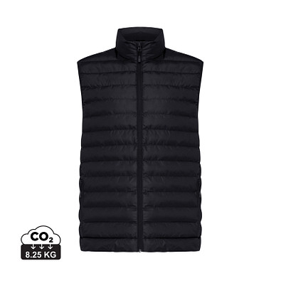 Iqoniq Meru Herren Bodywarmer aus recyceltem Polyester, schwarz, L