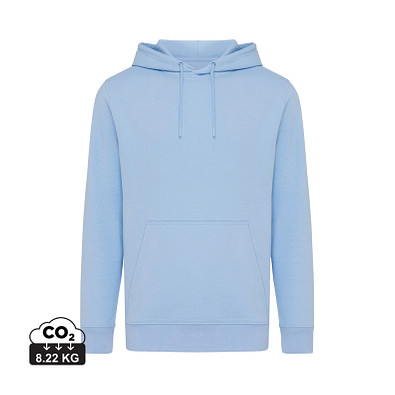 Iqoniq Rila Lightweight Hoodie aus recycelter Baumwolle, sky blue, S