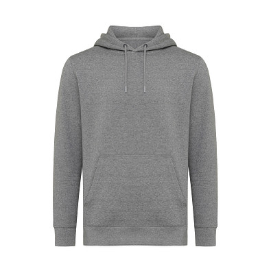 Iqoniq Rila Lightweight Hoodie aus recycelter Baumwolle, ungefärbte helles Anthrazit, S
