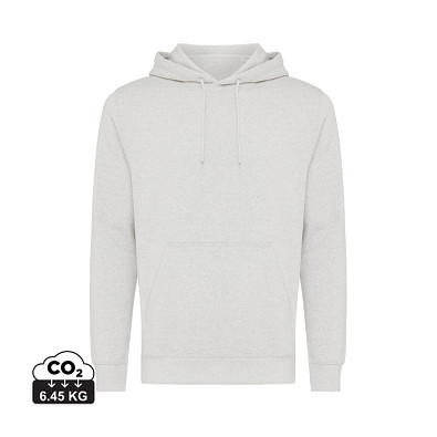 Iqoniq Rila Lightweight Hoodie aus recycelter Baumwolle, ungefärbte helles Grau, L
