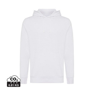 Iqoniq Rila Lightweight Hoodie aus recycelter Baumwolle, weiß, S