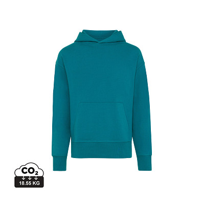 Iqoniq Yoho Relax-Hoodie aus recycelter Baumwolle, verdigris, XL