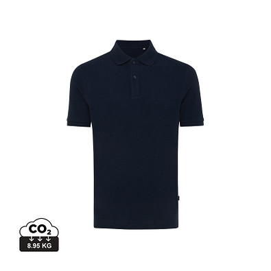 Iqoniq Yosemite Piqué-Poloshirt aus recycelter Baumwolle, navy blau, XL