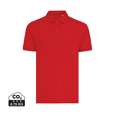 Iqoniq Yosemite Piqué-Poloshirt aus recycelter Baumwolle, rot, S