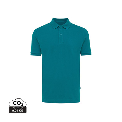 Iqoniq Yosemite Piqué-Poloshirt aus recycelter Baumwolle, verdigris, XXXL