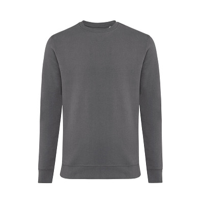 Iqoniq Zion Rundhals-Sweater aus recycelter Baumwolle, anthrazit