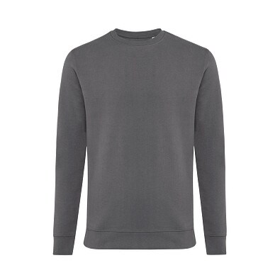 Iqoniq Zion Rundhals-Sweater aus recycelter Baumwolle, anthrazit