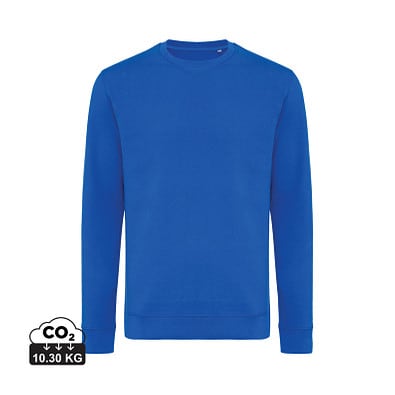 Iqoniq Zion Rundhals-Sweater aus recycelter Baumwolle, Königsblau, L