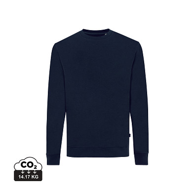 Iqoniq Zion Rundhals-Sweater aus recycelter Baumwolle, navy blau, XS