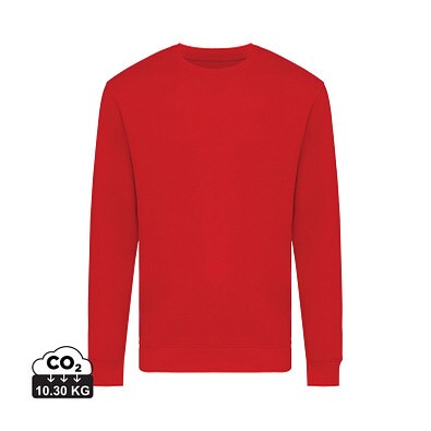 Iqoniq Zion Rundhals-Sweater aus recycelter Baumwolle, rot, L