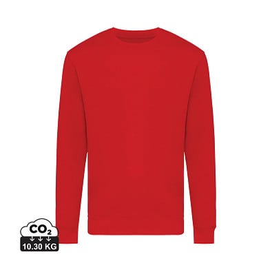 Iqoniq Zion Rundhals-Sweater aus recycelter Baumwolle, rot, XXL