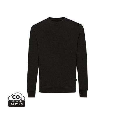 Iqoniq Zion Rundhals-Sweater aus recycelter Baumwolle, schwarz, S