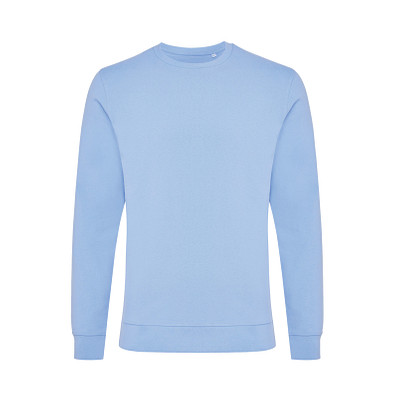 Iqoniq Zion Rundhals-Sweater aus recycelter Baumwolle, sky blue