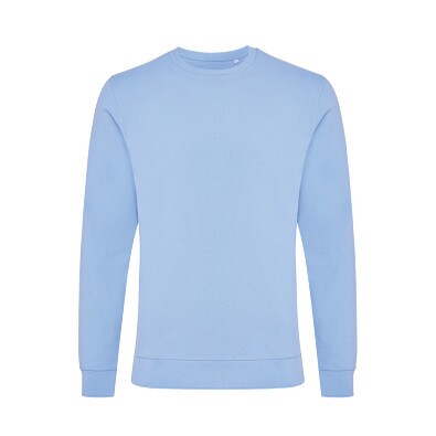 Iqoniq Zion Rundhals-Sweater aus recycelter Baumwolle, sky blue