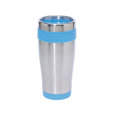 Isolierbecher Trend, 400 ml, silber/hellblau