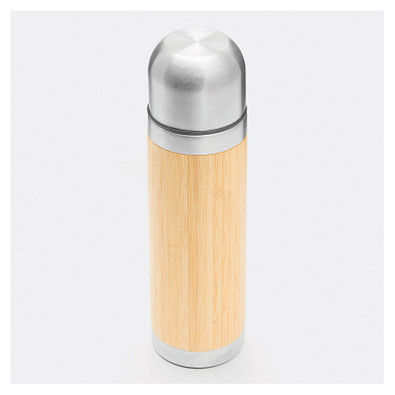 Isolierkanne BAMBOO SPACE,braun, silber