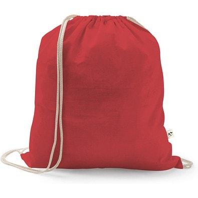 ISTANBUL. Rucksack aus recycelter Baumwolle (70%), Polyester (30% rPET) (150 g/m²), Rot