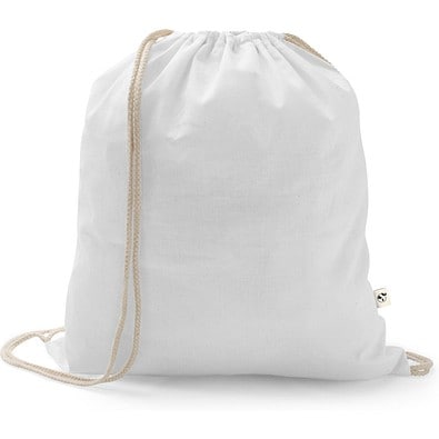 ISTANBUL. Rucksack aus recycelter Baumwolle (70%), Polyester (30% rPET) (150 g/m²), Weiß