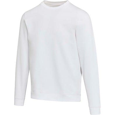 Jasper 280 g/m² Pullover mit Rundhalsausschnitt aus recycelter Bio Baumwolle (OCS), unisex, weiss, 3XS