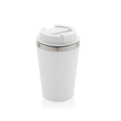 Java 350ml doppelwandiger Becher aus RCS recyceltem PP, weiß