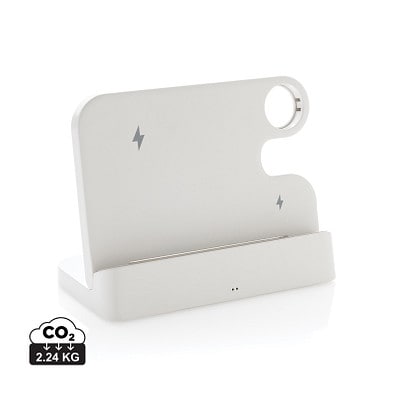 Joltz dual 15W-Ladegerät aus RCS rec. ABS mit iWatch-Slot, weiß