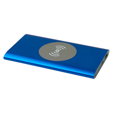 Juice 4000 mAh Typ-C kabellose Powerbank aus recyceltem Aluminium, royalblau