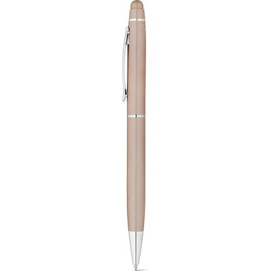 JULIE. Kugelschreiber aus recyceltes Aluminium (100 % rAL) mit Touchpen-Spitze, Champagne