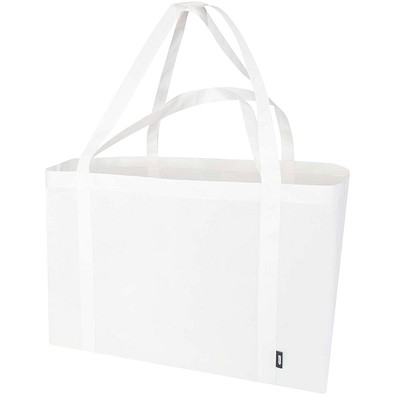 Jumbo Extra große Tragetasche aus recyceltem GRS Non Woven 65 L, weiss