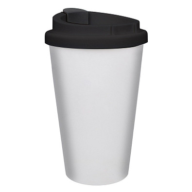 Kaffeebecher PremiumPlus, 350 ml, weiß/schwarz