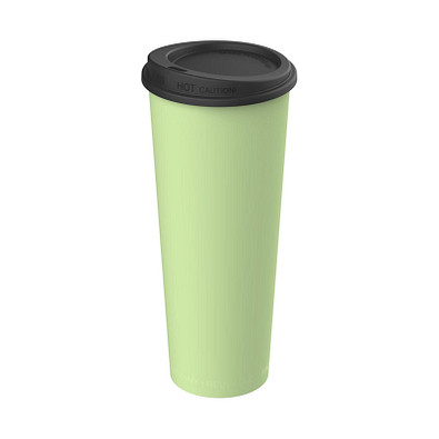 Kaffeebecher ToGo mit Deckel, 500 ml, geselliges grün/schwarz