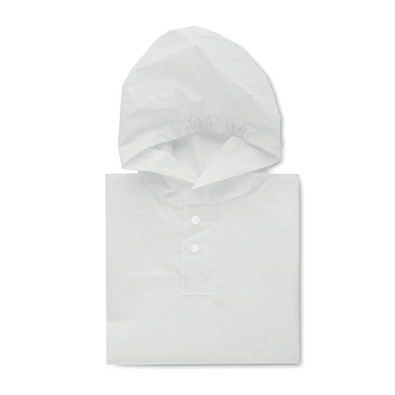 Kinder-Regenmantel PEVA PONCHIE, Weiß