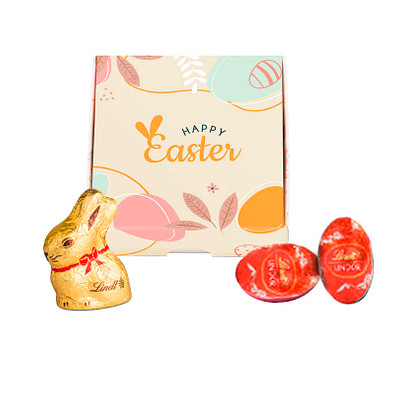 Klappbox S, Lindt Mischung Ostern, inkl. Druck