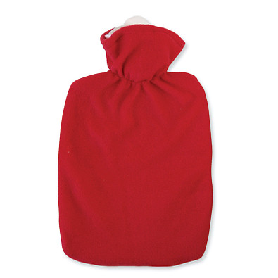 Klassikwärmflasche Fleecebezug, rot