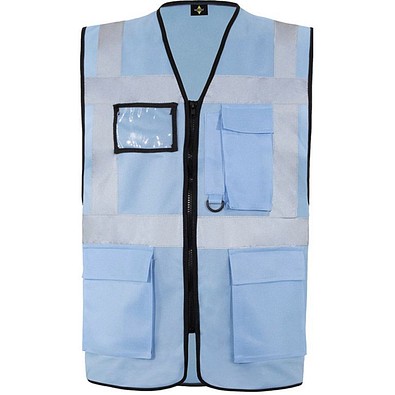 Korntex® Comfort Warnweste Hamburg, Multifunktional, XL, Himmelblau