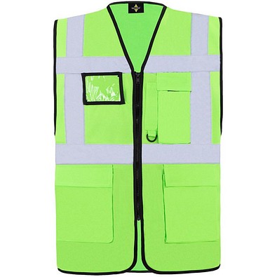 Korntex® Comfort Warnweste Hamburg, Multifunktional, XL, Neongrün