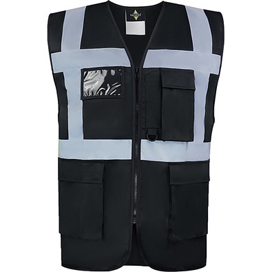 Korntex® Comfort Warnweste Hamburg, Multifunktional, M, Schwarz