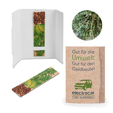 Kräuter-Stick mit Samen, Thymian, 1-seit. Druck