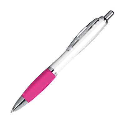 Druckkugelschreiber aus Kunststoff, blaue Mine, pink Druckkugelschreiber aus Kunststoff, blaue Mine, pink