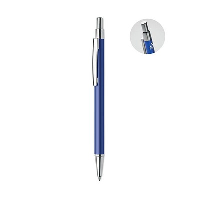 Kugelschreiber recyceltes Alu DANA, Königsblau