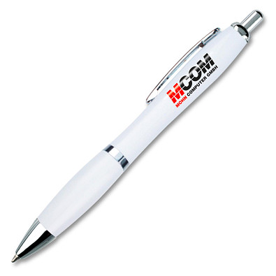 LANCE® Kugelschreiber Rio, blaue Mine, weiß-opak