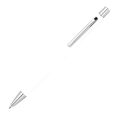 Metall-Kugelschreiber Cardiff, weiß