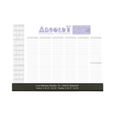 Kunststoff-Fußleiste für Schreibunterlage, schwarz