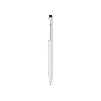 Kymi Stift mit Stylus aus RCS recyceltem Aluminum, weiß