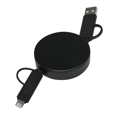 Lade- und Datenkabel TRANSFER ROUND,schwarz