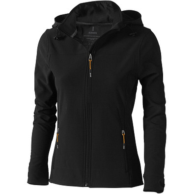 ELEVATE Damen Softshell Jacke Langley, schwarz, XXL
