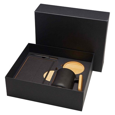 Laura A5 Hardcover Notizbuch und Kugelschreiber Set, schwarz