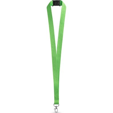 LEEDS. Lanyard aus Polyester mit Sicherheitsverschluss, Hellgrün